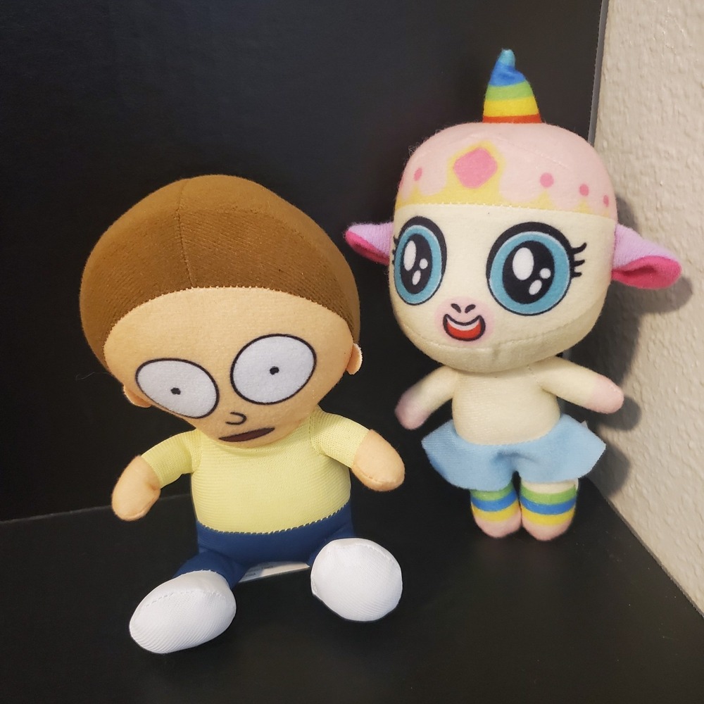 Rick & Morty Tinkles And Morty Plush Lot Of 2 Stuffed Mini Character Dolls
